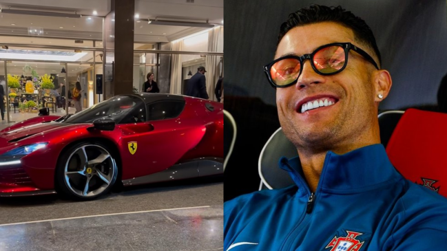   Cristiano Ronaldo deslumbró con su nuevo y exclusivo auto Ferrari 