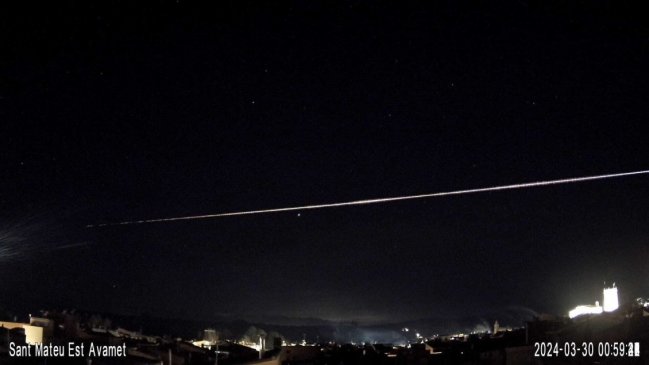   Inquietante bólido cruzó España: es artificial, pero no un misil 