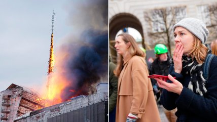   Incendio afectó a histórico edificio de la Bolsa de Valores en Dinamarca 