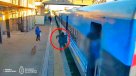 Mujer se salvó de milagro de ser aplastada por tren en Argentina