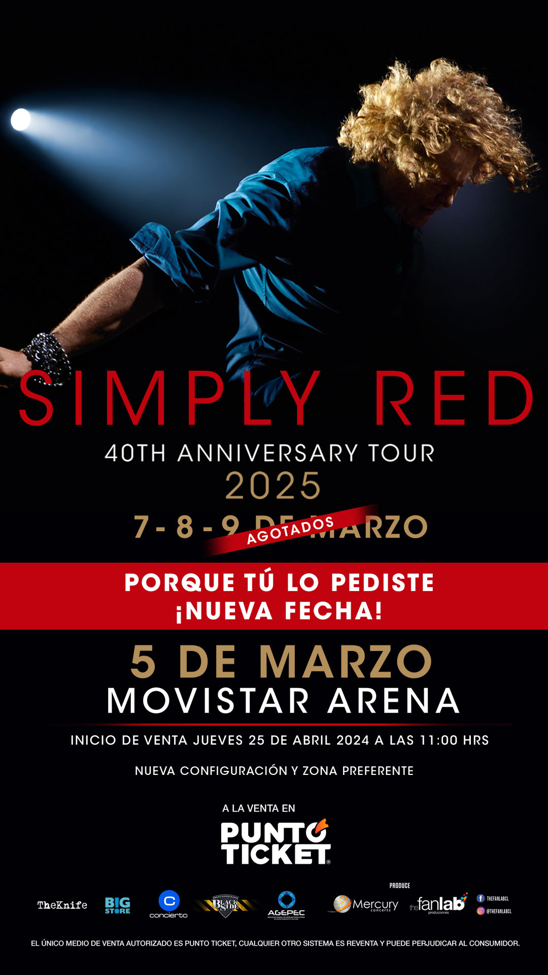 Simply Red cuarto show en Chile