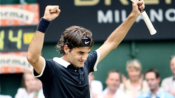   Roger Federer también partió con festejo en los Juegos Olímpicos 