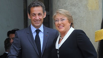   Bachelet anunció que Nicolas Sarkozy visitará nuestro país 