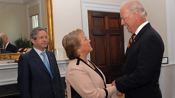   Bachelet se reunió a puertas cerradas con Joe Biden 