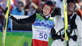 Simon Ammann volvió a subirse a un podio en Vancouver