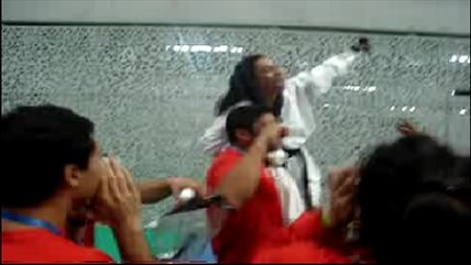   Yenny Contreras y su emoción después del oro en el Taekwondo 