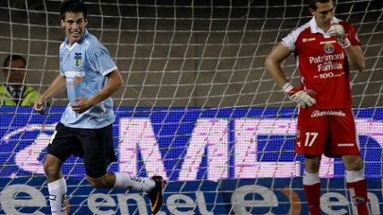 Juan Pablo Carrasco selló la victoria celeste ante Audax Italiano en La Florida