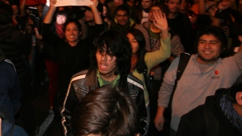 Manifestantes protestaron contra HidroAysén en el centro de Santiago
