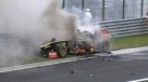 El auto de Nick Heidfeld se incendió en la vuelta 23 del GP de Hungría