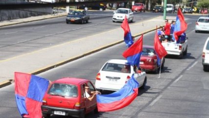 La llegada de los hinchas de U. de Chile al Estadio Nacional