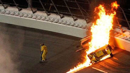   Juan Pablo Montoya se accidentó en las 500 Millas de Daytona 