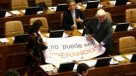 Diputados opositores protestaron en la Cámara Baja por Aysén
