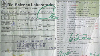   Subasta de supuesta sangre de Ronald Reagan fue cancelada 