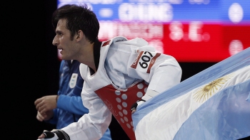 Sebastián Crismanovich ganó un oro para Argentina en la agonía de la final del taekwondo