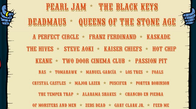 Pearl Jam y The Black Keys encabezan versión 2013 de Lollapalooza