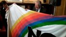 Ex Presidente Aylwin recibió la bandera del \