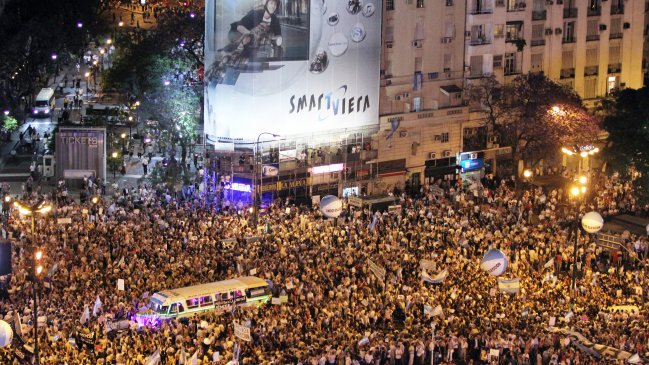 Macri: Protesta contra la Presidenta fue para emocionarse