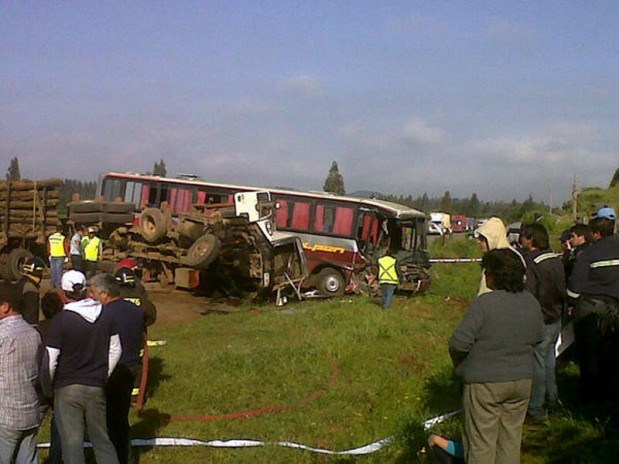 Triple colisión en Mininco dejó 44 lesionados