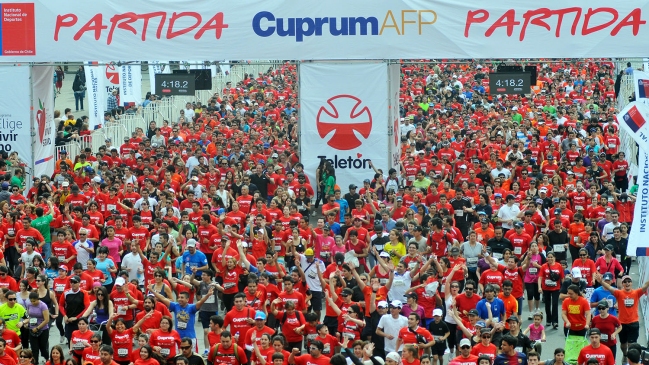 Corrida solidaria por la Teletón del IND tuvo exitosa convocatoria