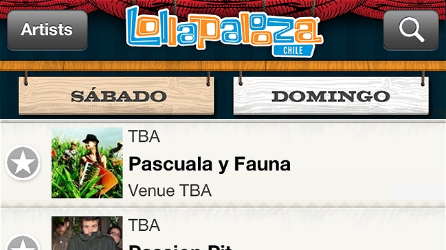 Aplicación Lollapalooza para smartphones ya está disponible en su versión 2013