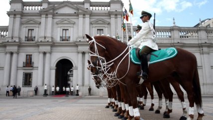 Así se realiza el nuevo cambio de guardia en La Moneda