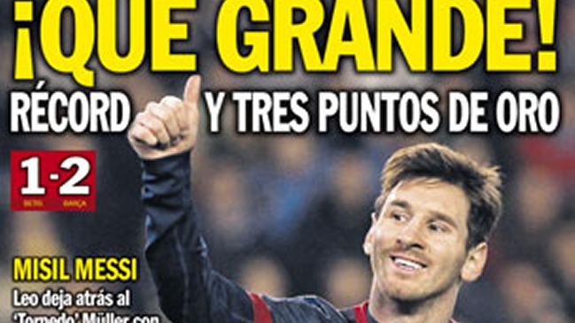 La prensa mundial se rindió ante el nuevo récord de Lionel Messi