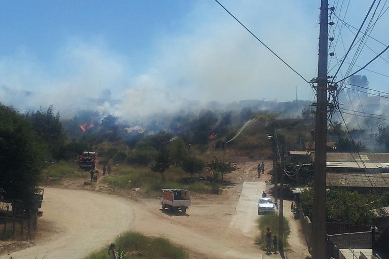 Onemi decretó alerta amarilla por incendio en Casablanca
