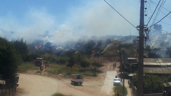 Onemi decretó alerta amarilla por incendio en Casablanca
