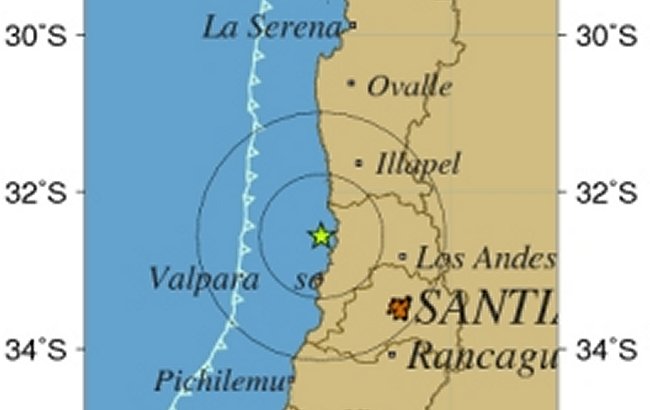 Sismo leve se percibió en la Región de Valparaíso