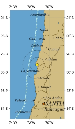Sismo remeció a las regiones de Atacama y Coquimbo