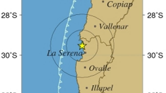 Sismo se registró en región de Coquimbo