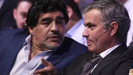 Maradona y Mourinho compartieron en Conferencia Internacional del Deporte en Dubai
