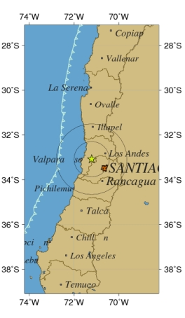 Sismo de menor intensidad afectó a regiones de Valparaíso y Metropolitana