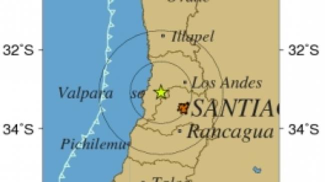 Sismo de menor intensidad afectó a regiones de Valparaíso y Metropolitana