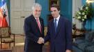 Presidente Sebastián Piñera recibió a José María Aznar en La Moneda