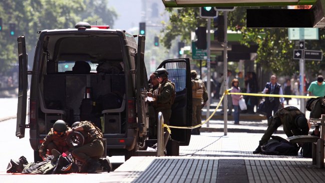 GOPE, alertado por una amenaza de bomba, detonó caja de excremento
