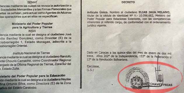Oposición venezolana puso en duda la firma de Chávez