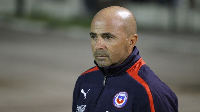 Jorge Sampaoli habla con los medios en la previa del duelo con Haití