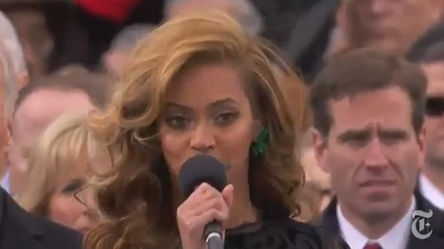 Beyoncé interpretó el himno de EE.UU. en investidura de Obama