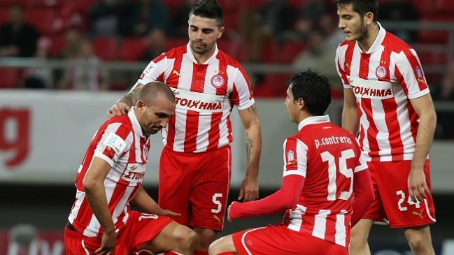 Pablo Contreras marcó gol del triunfo de Olympiakos sobre Panthrakikos