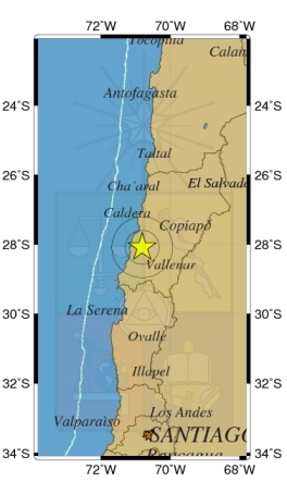 Dos réplicas sensibles afectaron de madrugada la zona de Huasco