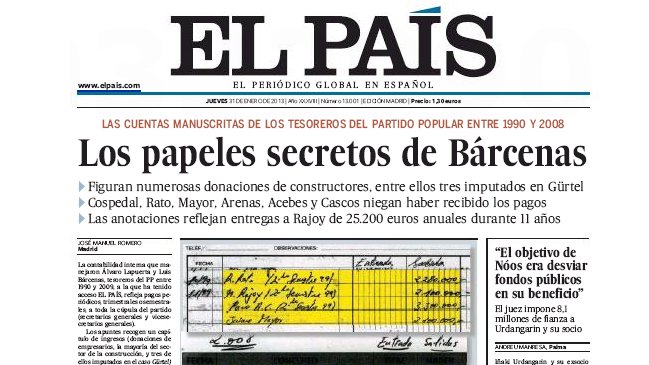 Partido Popular español afirmó que todos sus pagos son legales tras revelación de documentos