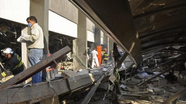 La explosión en el edificio de Pemex en México
