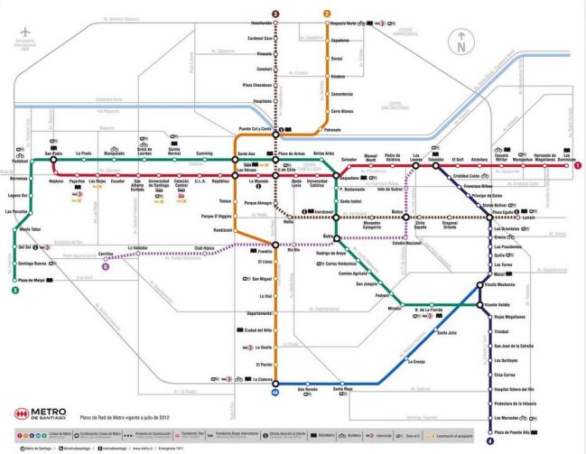 El trazado de la Línea 6 del Metro que Providencia quiere modificar