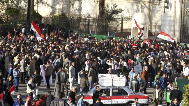 Protestas en Egipto dejaron 62 personas detenidas