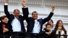 Rafael Correa celebró su reelección como presidente de Ecuador