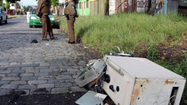 Delincuentes robaron cajero automático fuera de servicio