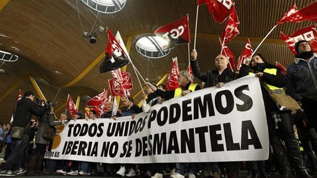 Tercera jornada de huelga de Iberia lleva más de 250 vuelos cancelados