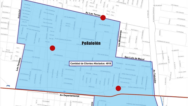 Rotura de matriz genera nuevo corte de agua en Peñalolén y La Florida
