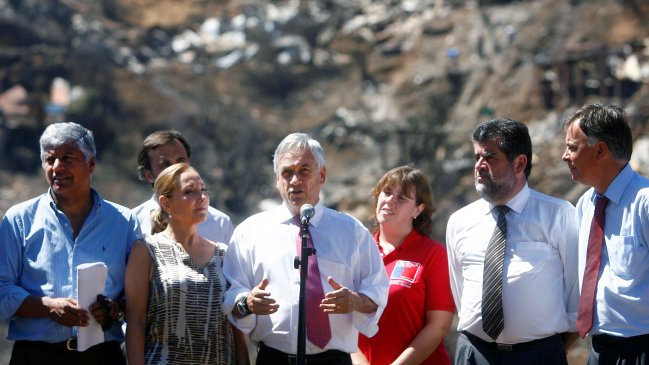 Presidente Piñera visitará a damnificados por el incendio en Valparaíso